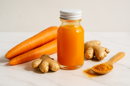 wellness shot product image carrot ginger turmeric